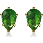 Boucles d'oreilles Rizilia vertes en laiton fantaisies 18 carats look fashion 