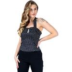 Chemisiers  Ro Rox noirs à pois Taille XL look Pin-Up pour femme 