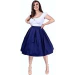 Robes vintage pin up Ro Rox bleu marine à pois midi Taille L look Pin-Up pour femme 