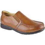 Roamers Chaussures décontractées légères extra larges en cuir pour homme Marron clair (EEEE), peau, 42 EU