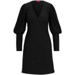 Robes de soirée longues noires en polyester à manches longues Taille S look business pour femme 