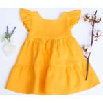 Robes jaunes en lin pour fille de la boutique en ligne Etsy.com 
