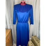 Robes plissées bleu roi pour femme 