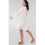Robes en laine Juliet Dunn London blanches en jersey avec broderie style bohème pour femme 