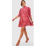Robes en soie Boohoo roses en mousseline minis à manches courtes Taille XS pour femme en promo 