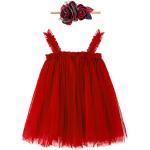 Robes tulle rouge bordeaux à volants look fashion pour fille de la boutique en ligne Amazon.fr 