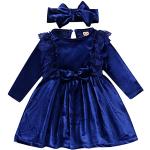 Robes en velours bleu roi en velours à volants Taille 2 ans look fashion pour fille en promo de la boutique en ligne Amazon.fr 