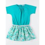 Robes à manches courtes Noukies turquoise en popeline Taille 2 ans pour fille en promo de la boutique en ligne Vertbaudet.fr 