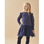 Robes imprimées Noukies bleu marine en tulle Taille 2 ans pour fille en promo de la boutique en ligne Vertbaudet.fr 
