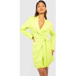 Robes Boohoo vert lime à manches longues à manches longues Taille S look casual pour femme en promo 