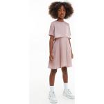 Robes plissées Calvin Klein roses en viscose éco-responsable de créateur Taille 10 ans pour fille en solde de la boutique en ligne Calvinklein.fr 