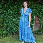 Robes en soie imprimé Indien maxi Tailles uniques pour femme 