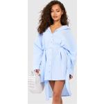 Robes d'été Boohoo bleues à rayures à manches longues Taille XL pour femme en promo 
