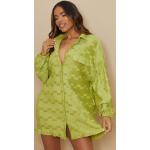 Robes chemisier vert olive Taille XS look chic pour femme 