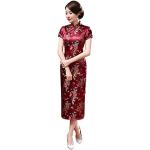 Robes de bal de mariage rouges midi Taille L look asiatique pour femme 