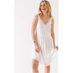 Robes fluides blanches en viscose à col en V Taille XL romantiques pour femme en promo 