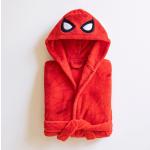 Robes de chambre capuche rouges en polyester enfant Spiderman Taille 2 ans 