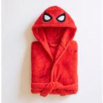 Robes de chambre capuche rouges en polyester enfant Spiderman 