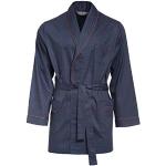 Robes de chambre courtes bleus foncé à effet froissé en coton Taille L look fashion pour homme 