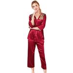 Pyjamas combinaisons rouges à carreaux en velours à motif lapins Taille XL plus size look sexy pour femme 