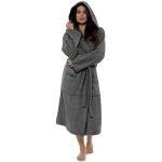 Robes de chambre longues grises en coton Taille M look fashion pour femme 