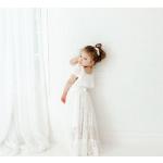 Robes tulle blanches en tulle à strass à motif fleurs style bohème pour fille de la boutique en ligne Etsy.com 