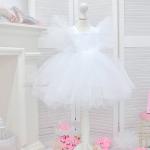 Déguisements blancs en satin à volants à motif fleurs de fée look fashion pour fille de la boutique en ligne Etsy.com 