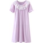 Chemises de nuit manches courtes violettes en coton lavable en machine Taille 14 ans look fashion pour fille de la boutique en ligne Amazon.fr 