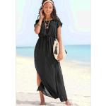 Robes de plage Lascana noires à col rond Taille XS look fashion pour femme 