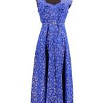 Robes de soirée longues bleues à fleurs look vintage pour femme 