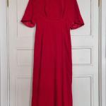 Robes en velours rouges en velours pour femme 