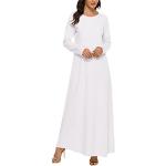 Robes longues en dentelle de mariée blanches à carreaux en velours longues à manches courtes Taille XL plus size look fashion pour femme 