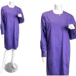Robes violettes à manches longues à manches longues look vintage pour femme 
