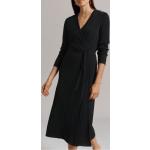 Robes en laine Devernois noires made in France à manches longues Taille XS pour femme en solde 