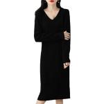 Robes en laine noires en viscose Taille XXL look sportif pour femme 