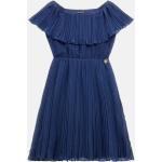 Robes plissées Guess bleues en mousseline Taille 7 ans classiques pour fille de la boutique en ligne Guess.eu avec livraison gratuite 