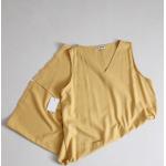 Robes en soie jaunes en soie à motif fleurs Taille XL look vintage pour femme 