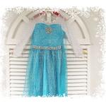 Robes bleues à strass La Reine des Neiges Elsa Taille 7 ans look fashion pour fille de la boutique en ligne Rakuten.com 