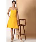 Robes d'été jaunes au genou plus size pour femme 