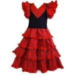 Robes flamenco rouges en satin Taille 6 ans look fashion pour fille de la boutique en ligne Amazon.fr 