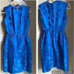 Robes vintage bleues à fleurs Taille XXS petite look vintage pour femme 