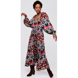 Robes multicolores en viscose à manches longues mi-longues à manches longues Taille XXS pour femme en promo 