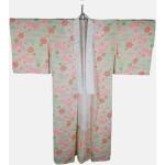 Robes de chambre longues vertes à fleurs look asiatique pour femme 