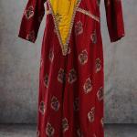Robes à imprimés dorées imprimé Indien à manches trois-quart Taille XXL pour femme 
