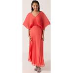 Robes empire Naf Naf rouges en polyester longues à col en V Taille L pour femme 