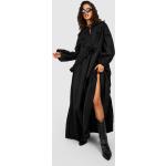 Robes longues Boohoo noires à volants à manches longues longues à manches longues Taille XS classiques pour femme 