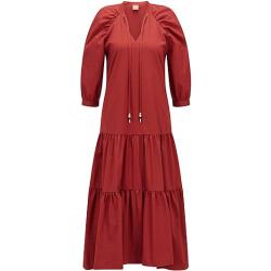 Robes de créateur HUGO BOSS BOSS rouges à volants longues look casual pour femme 