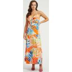 Robes à imprimés Guess multicolores tropicales en viscose avec noeuds longues sans manches Taille S pour femme 