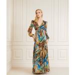 Robes longues Guess Marciano multicolores all over à manches longues longues à manches longues pour femme 