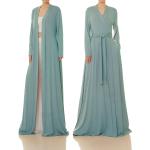 Robes de chambre longues de demoiselle d'honneur vert menthe longues Taille XS pour femme 